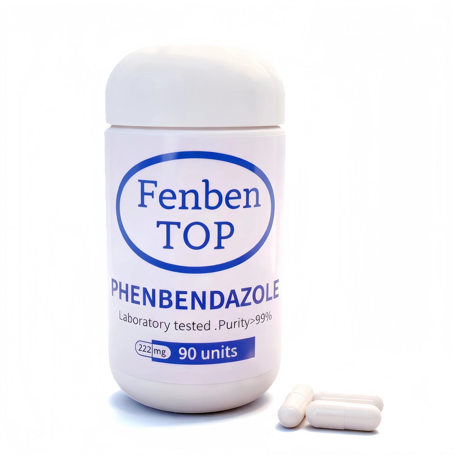 Fenbendazole Capsules 222mg (90 Count) | >99% Pure | Lab-Tested & Vegan